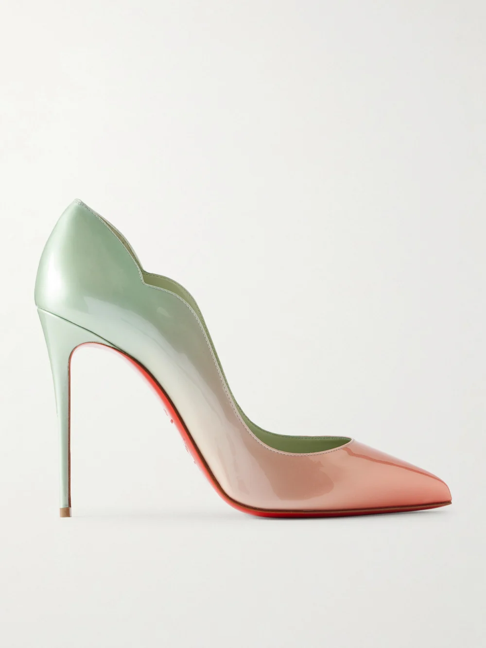Christian Louboutin Hot Chick 100 Dégradé Patent-leather Pumps in green