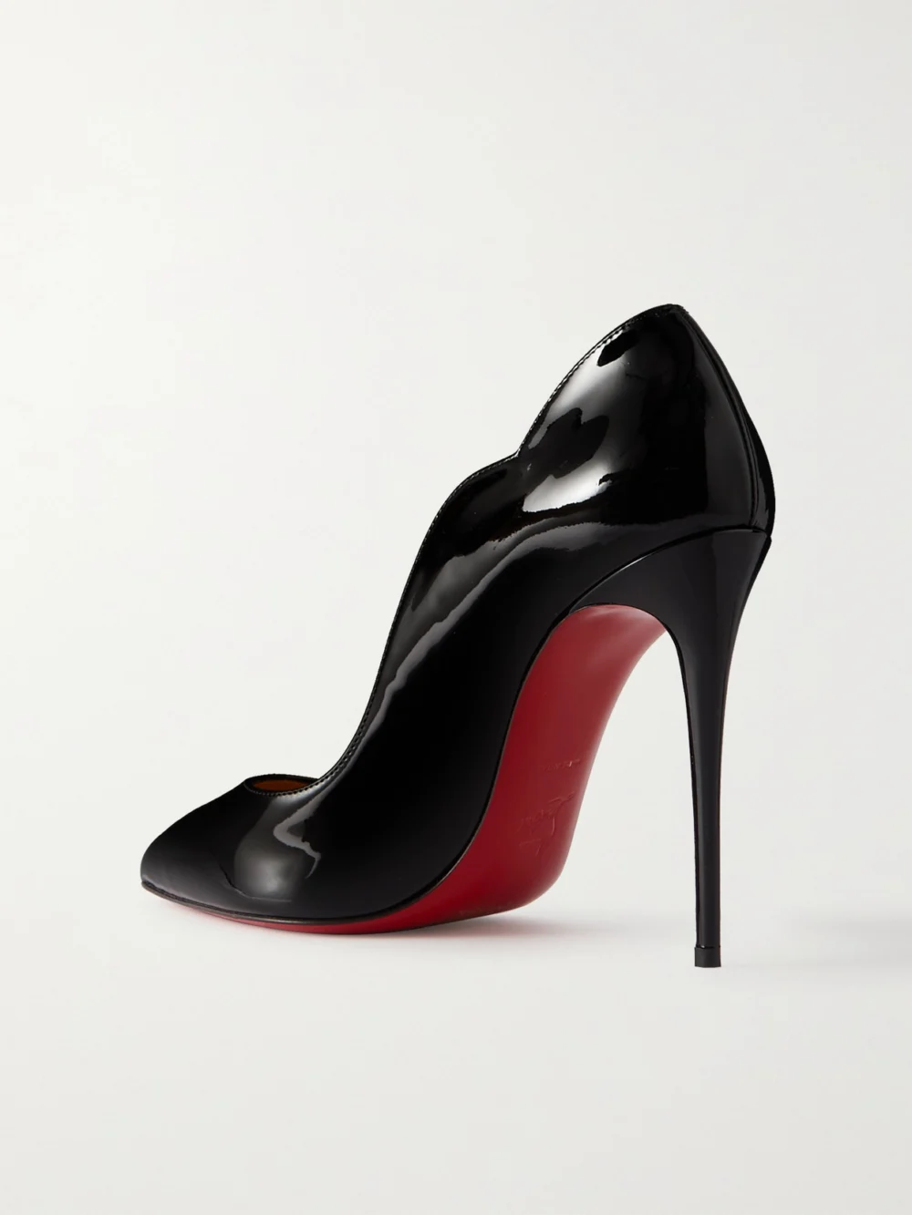 Back view of the Christian Louboutin Hot Chick 100 Patent-leather Pumps