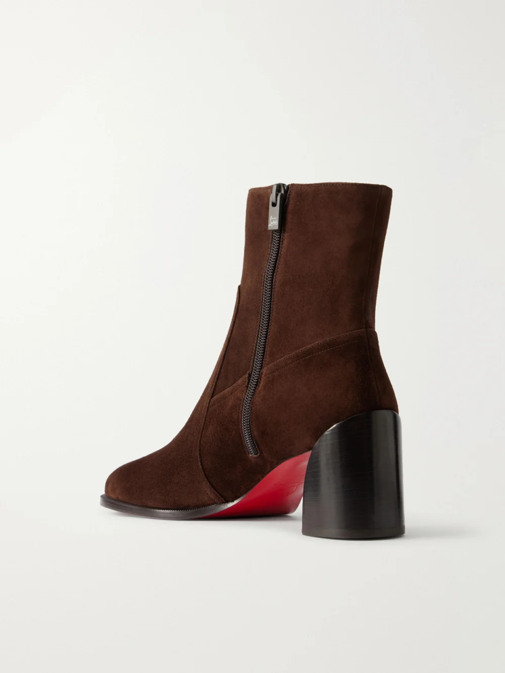 Back view of the Christian Louboutin Ira 55 Suede Ankle Boots