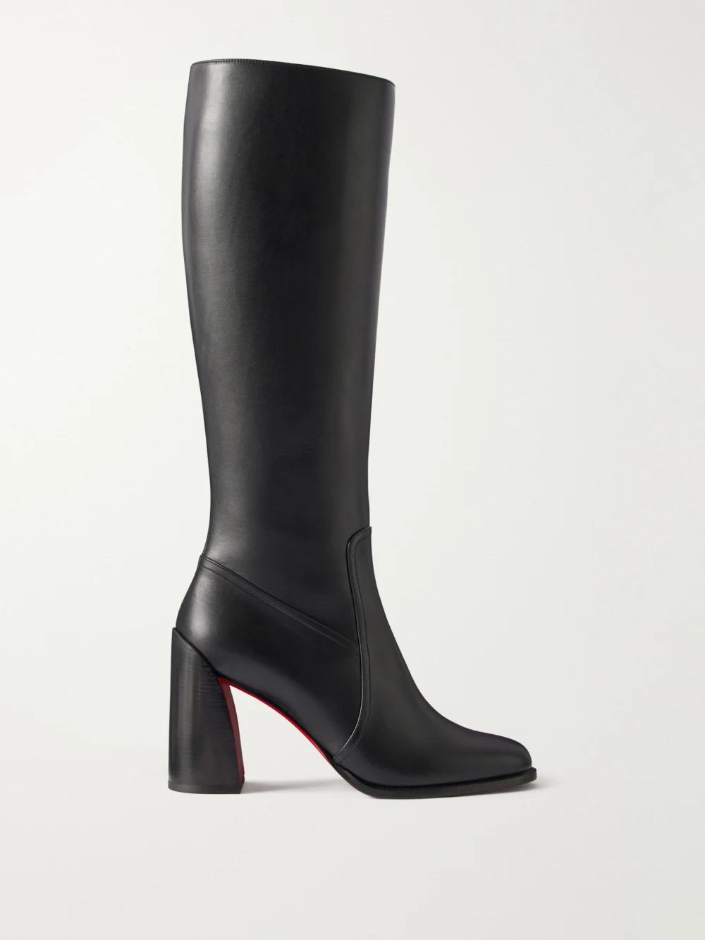 Christian Louboutin Iranina 85 Leather Knee Boots in black