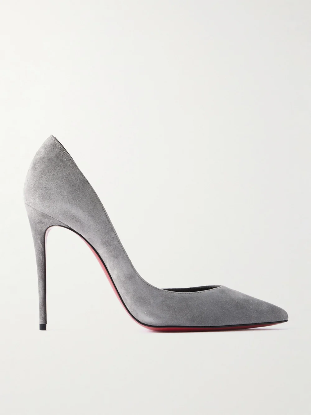 Christian Louboutin Iriza 100 Suede Pumps in gray