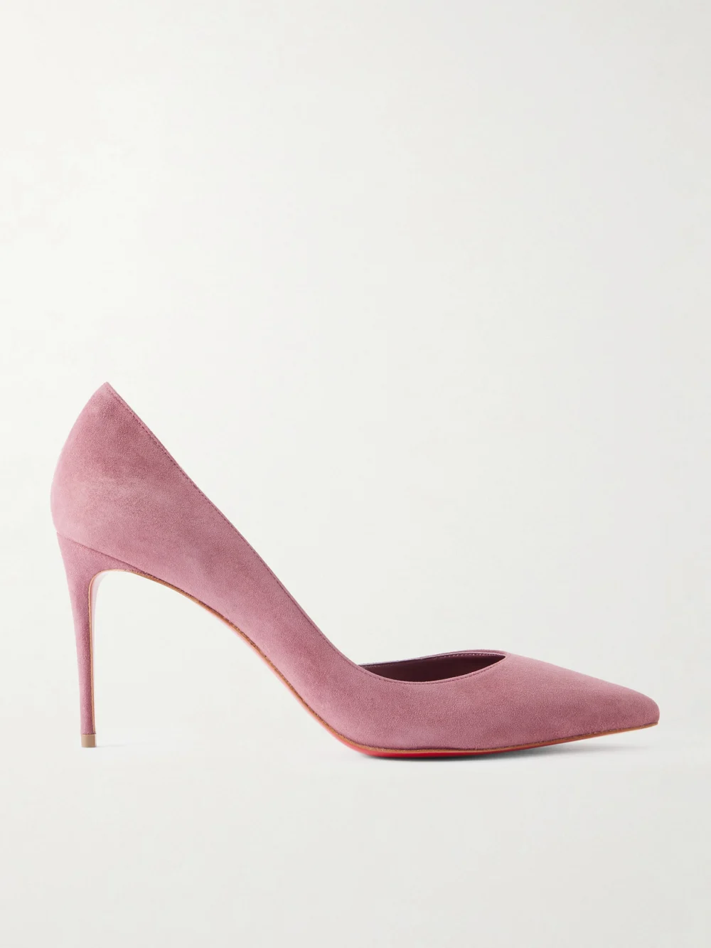 Christian Louboutin Iriza 85 Suede Pumps in antique rose