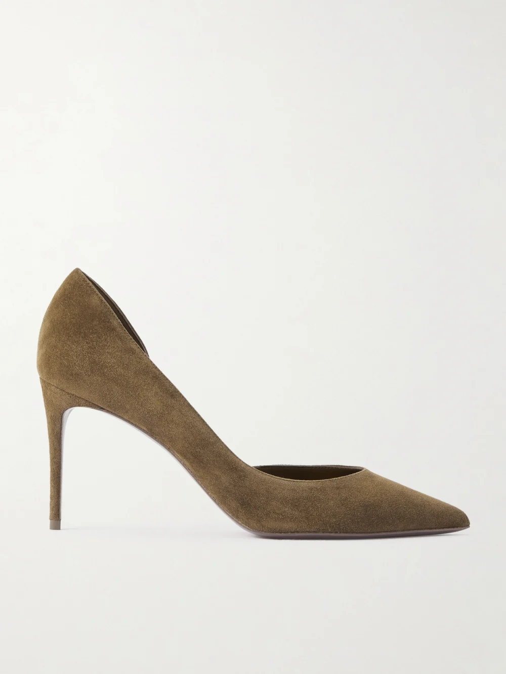 Christian Louboutin Iriza 85 Suede Pumps in brown
