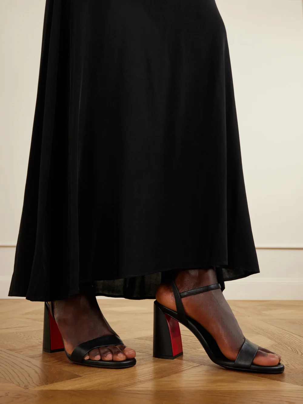 Christian Louboutin Jane 85 Leather Sandals, styled view