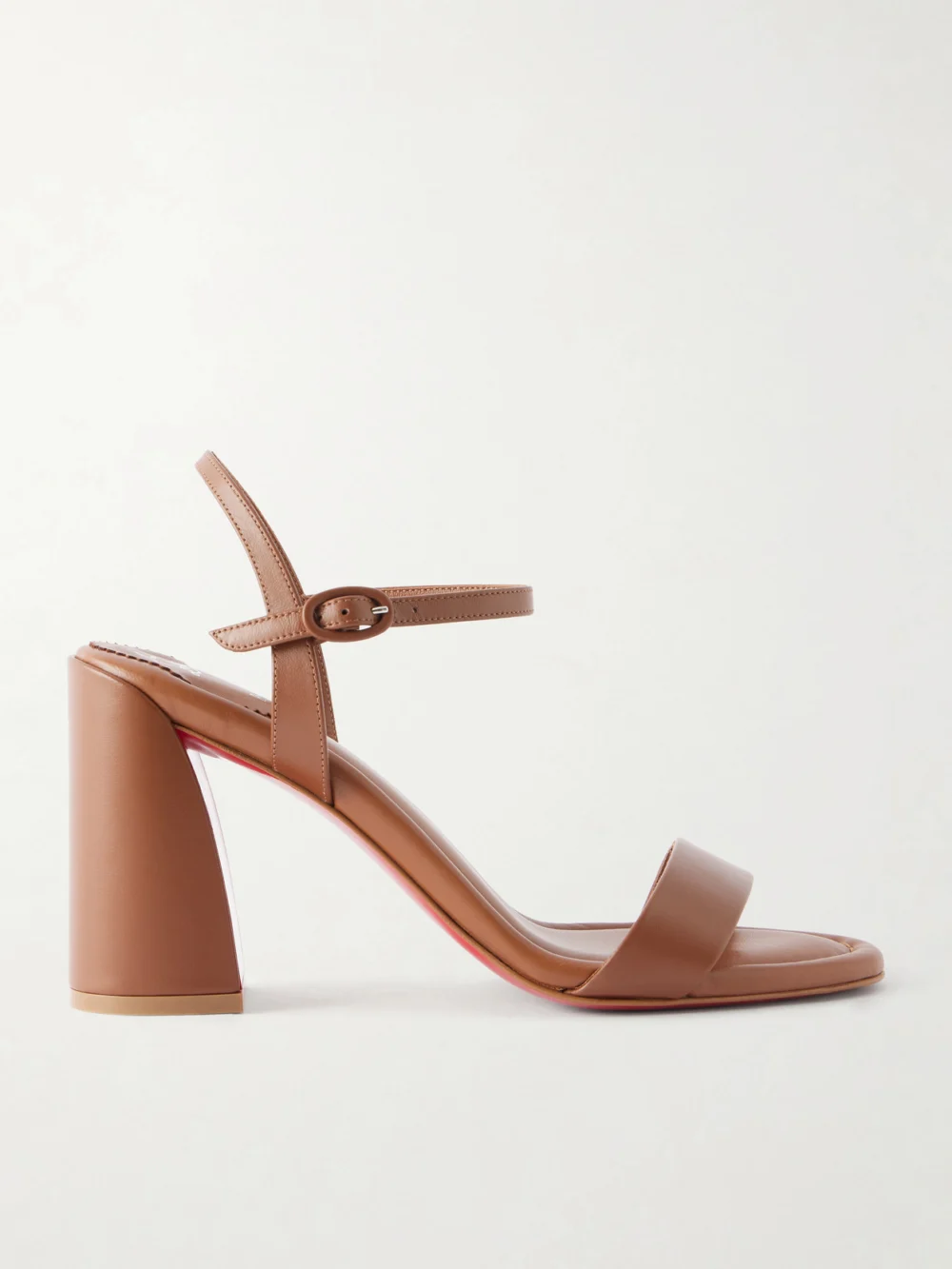 Christian Louboutin Jane 85 Leather Sandals in tan
