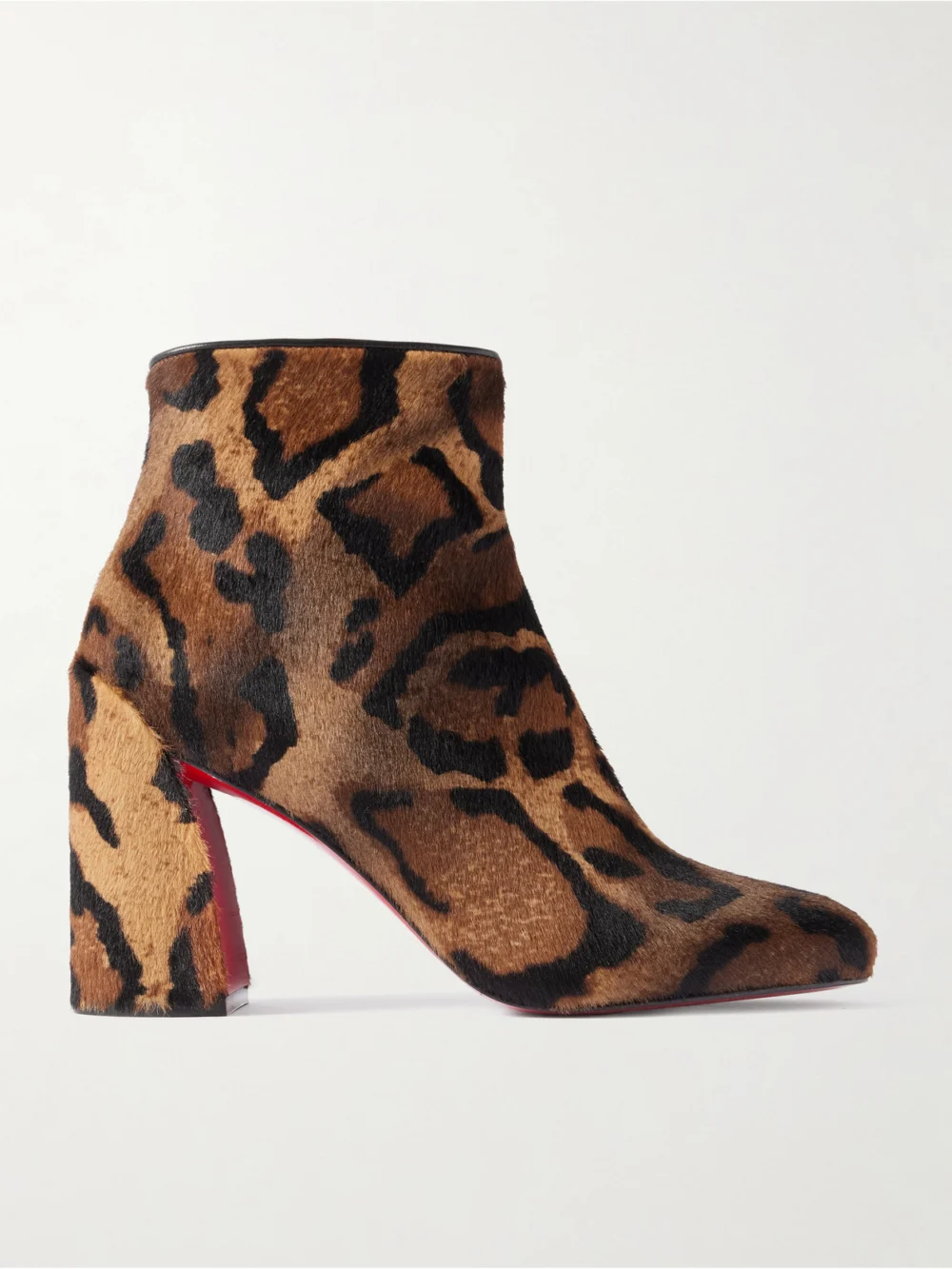 Christian Louboutin Jane 85 Leopard-print Calf Hair Ankle Boots in leopard print