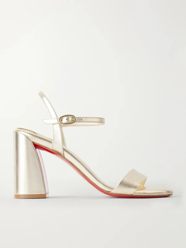 Christian Louboutin Jane 85 Metallic Leather Sandals