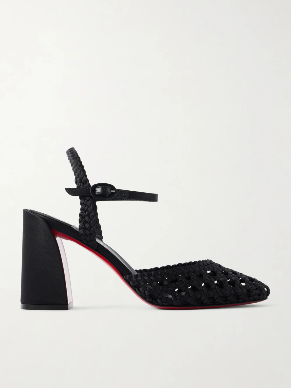 Christian Louboutin Jane Pump Nandina 85 Satin-crepe Pumps in black