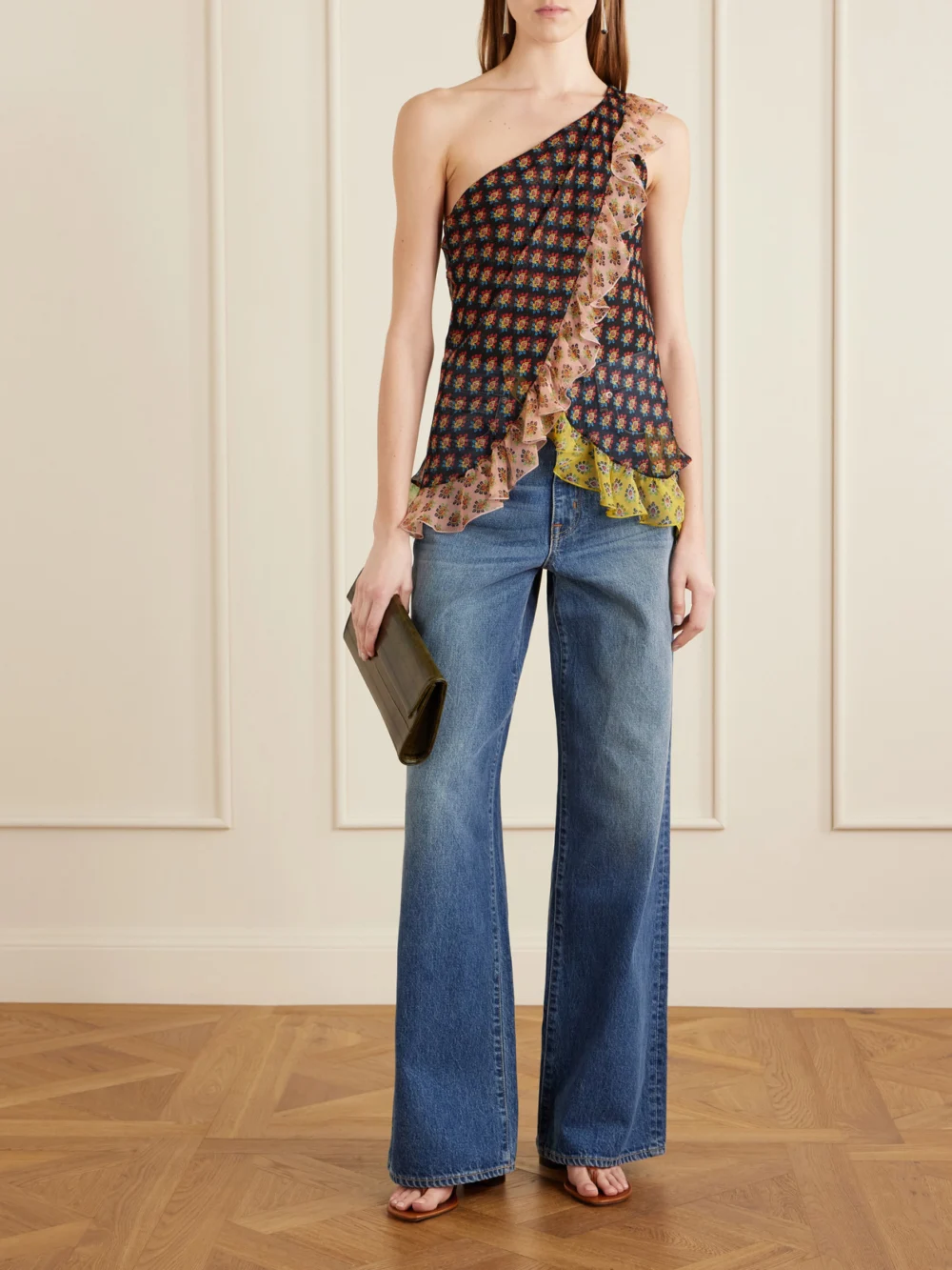 Christian Louboutin Janetonga 55 Leather Sandals, styled view