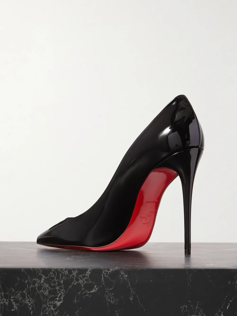 Back view of the Christian Louboutin Kate 100 Patent-leather Pumps