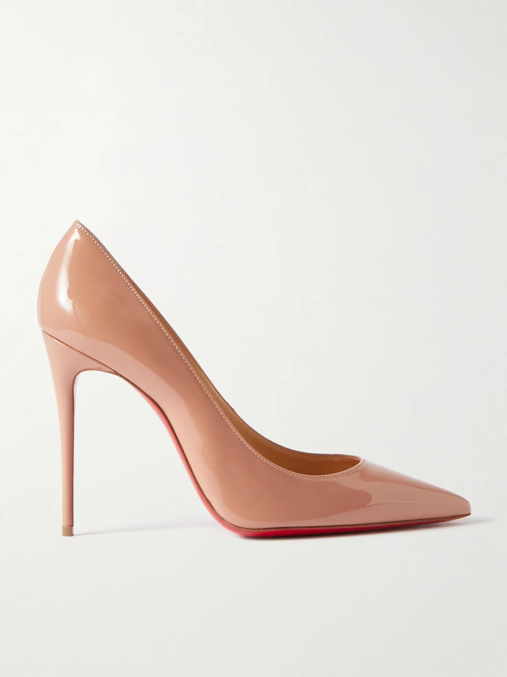Christian Louboutin Kate 100 Patent-leather Pumps in neutral