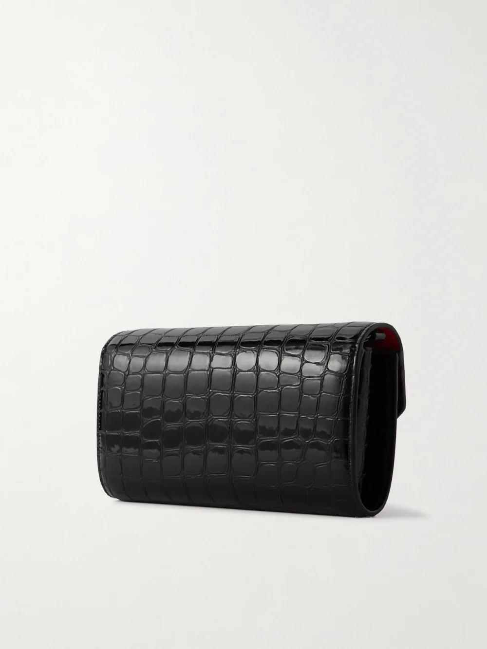 Back view of the Christian Louboutin Loubi54 Croc-effect Leather Shoulder Bag