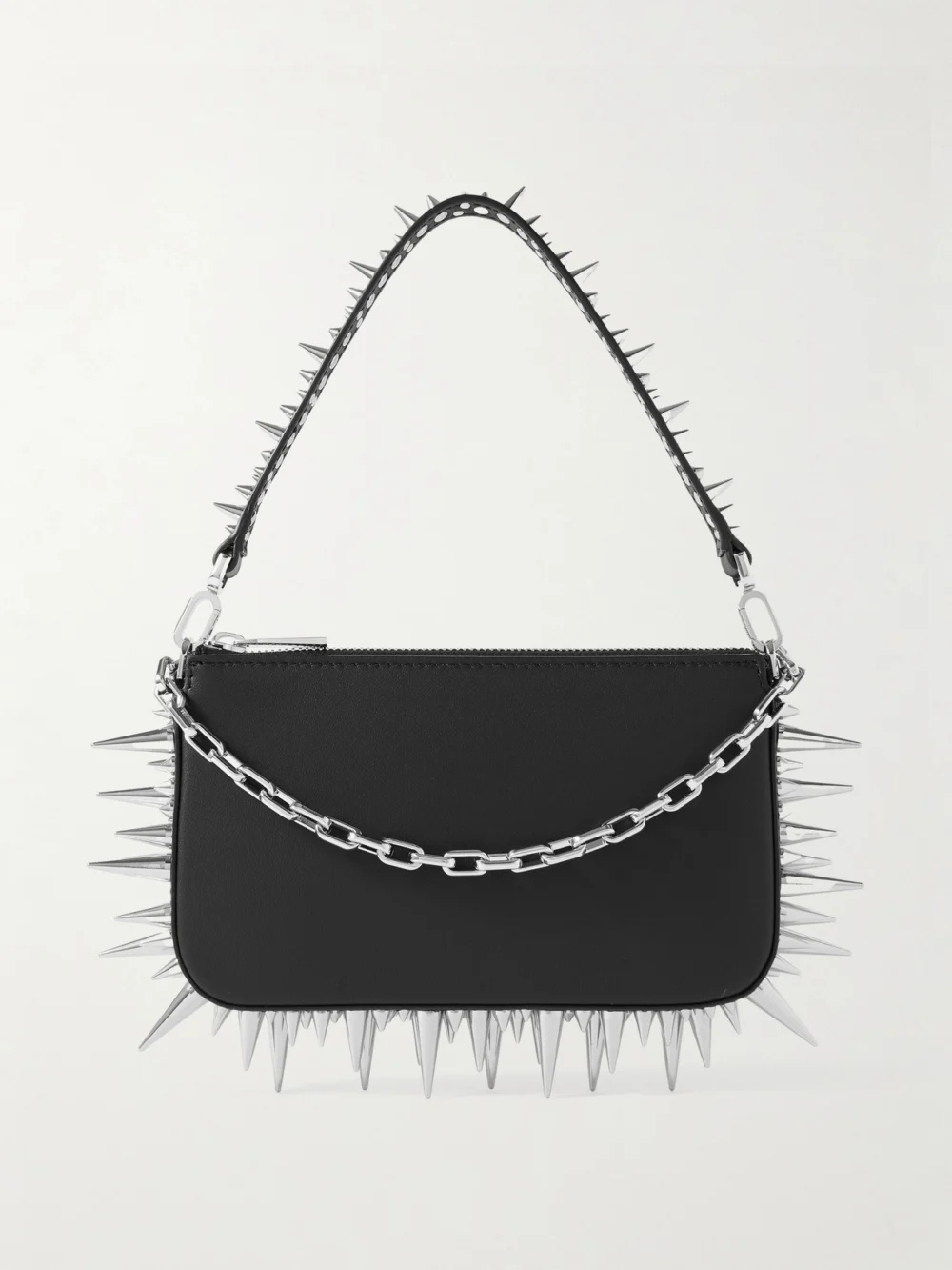 Christian Louboutin Loubila Mini Spiked Leather Shoulder Bag in black