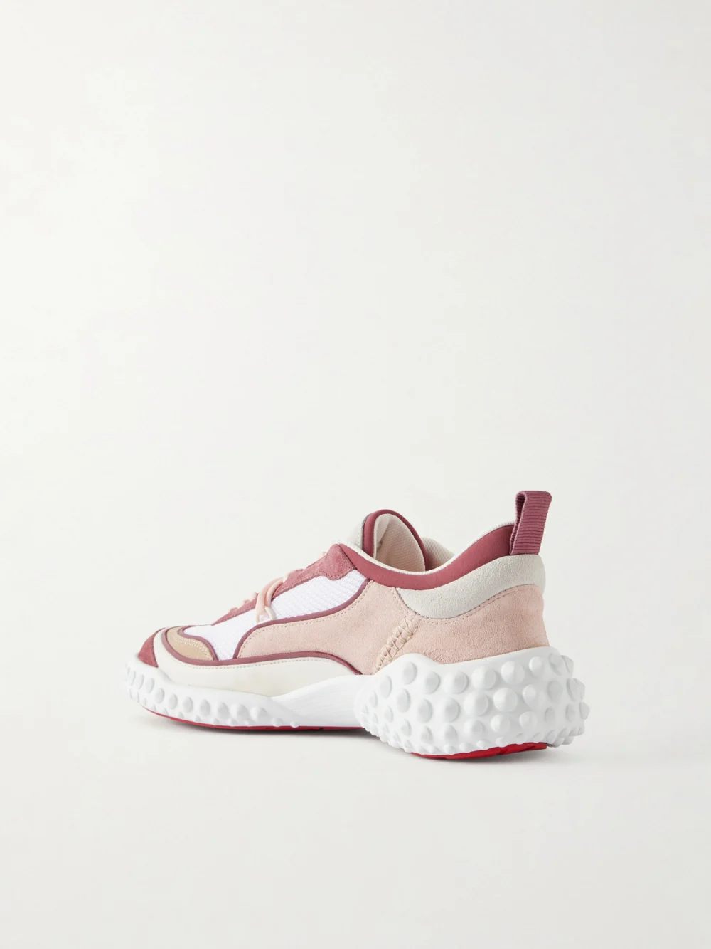 Back view of the Christian Louboutin Mara Leather-trimmed Sneakers