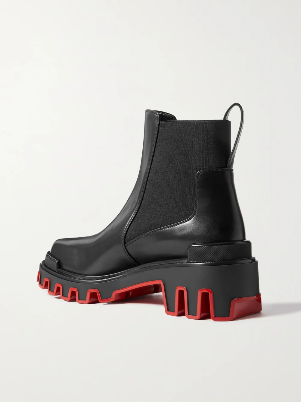 Back view of the Christian Louboutin Marchacroche Dune Leather Chelsea Boots
