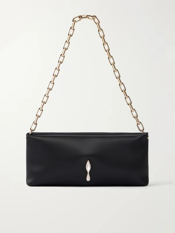 Christian Louboutin Maykimay Crystal-embellished Satin Shoulder-bag