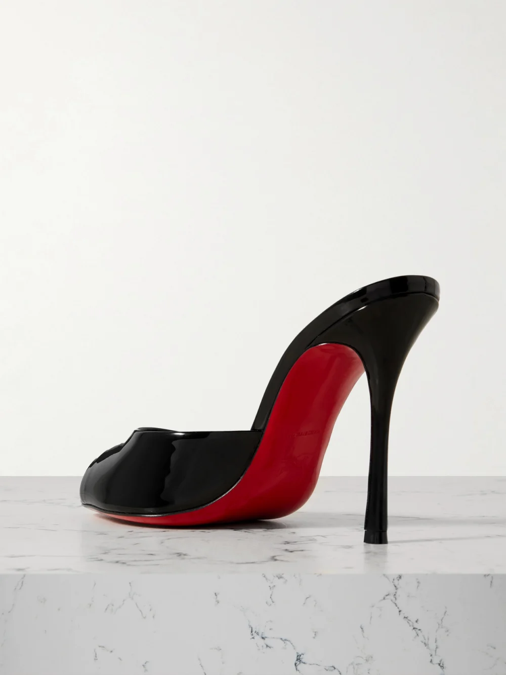Back view of the Christian Louboutin Me Dolly 100 Patent-leather Mules