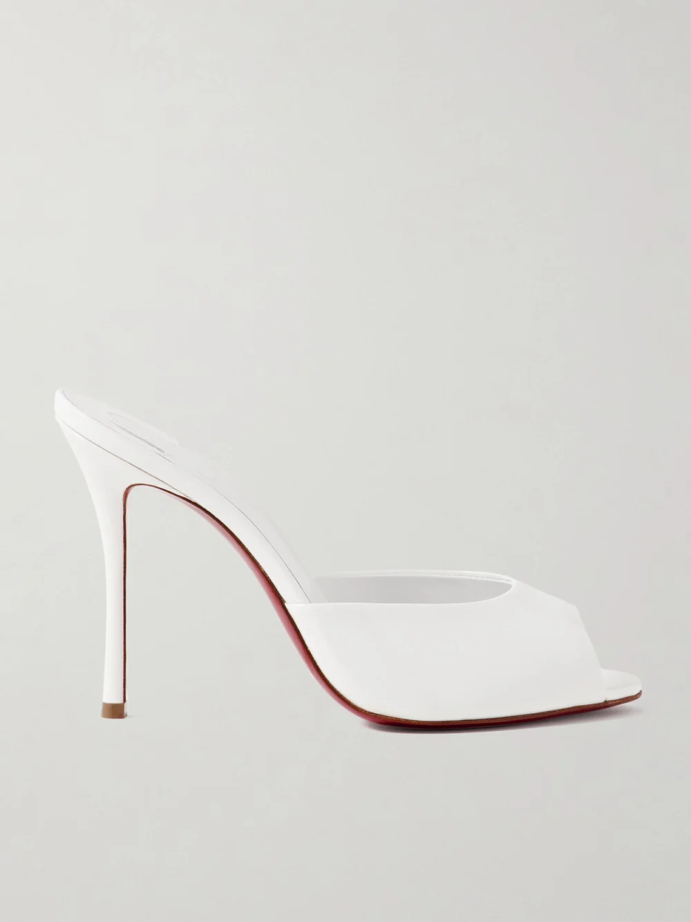 Christian Louboutin Me Dolly 100 Patent-leather Mules in white