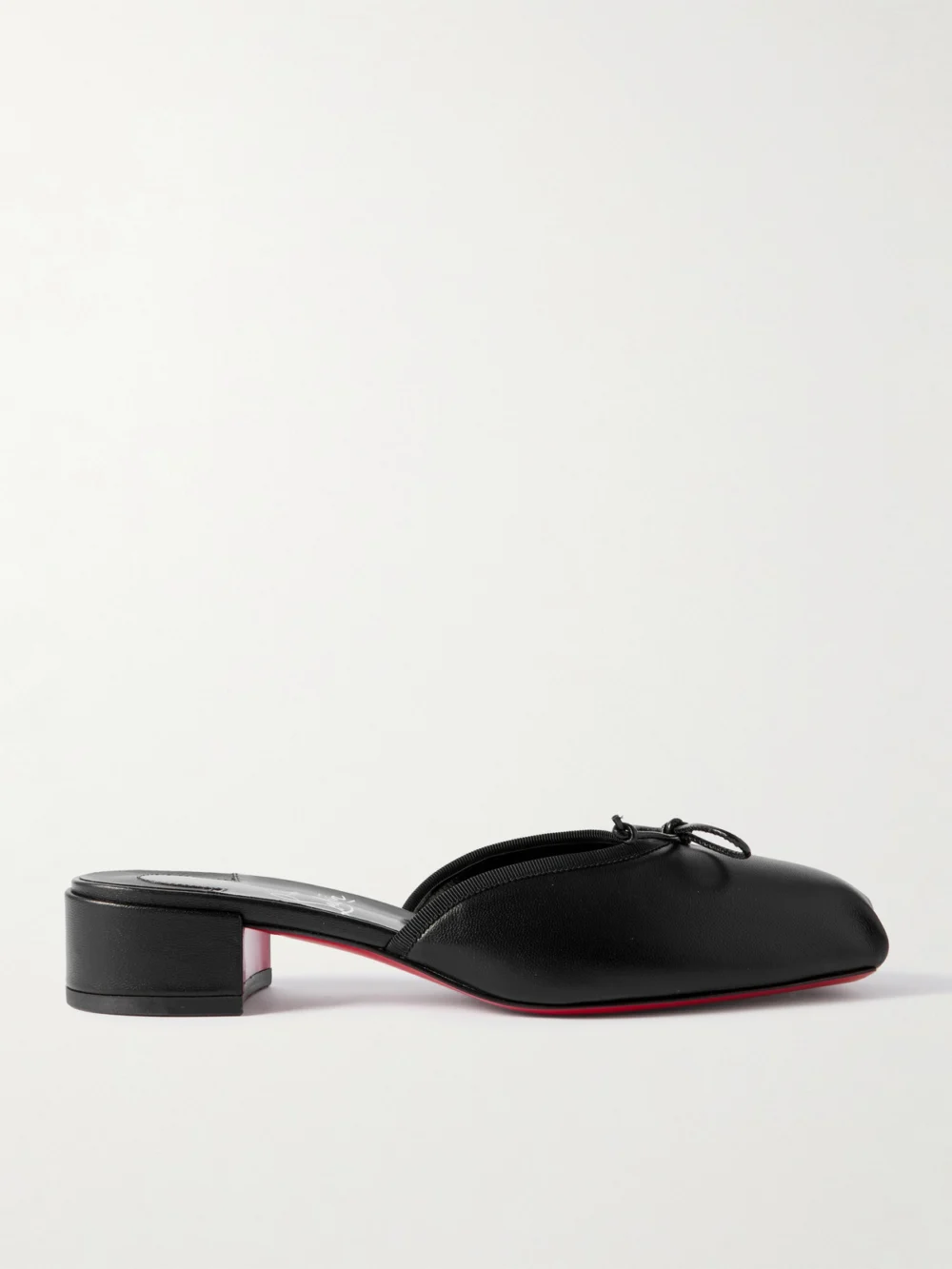 Christian Louboutin Mimiflirt 30 Bow-embellished Leather Mules in black