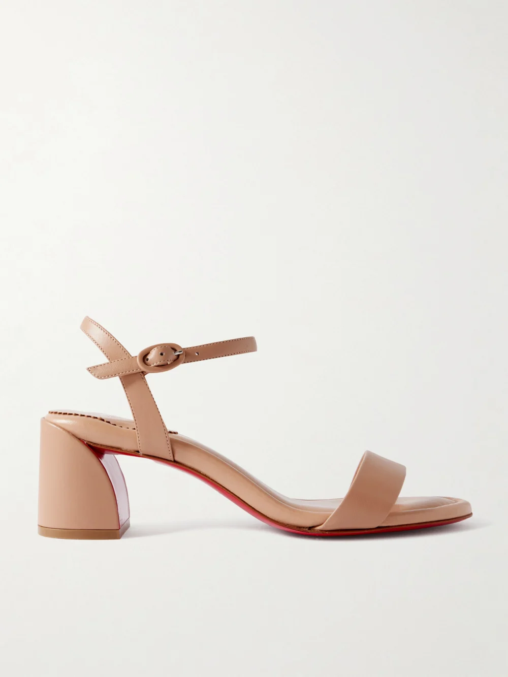 Christian Louboutin Miss Jane 55 Leather Sandals in beige