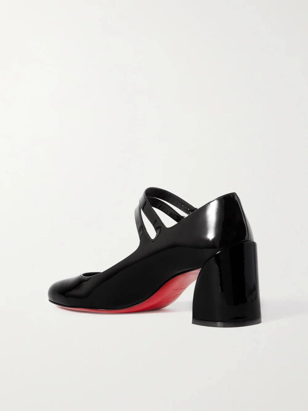 Back view of the Christian Louboutin Miss Jane 55 Patent-leather Pumps
