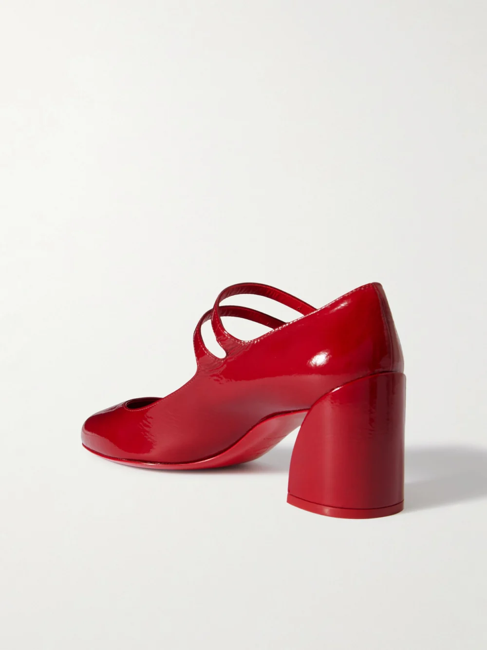 Back view of the Christian Louboutin Miss Jane 55 Patent-leather Pumps