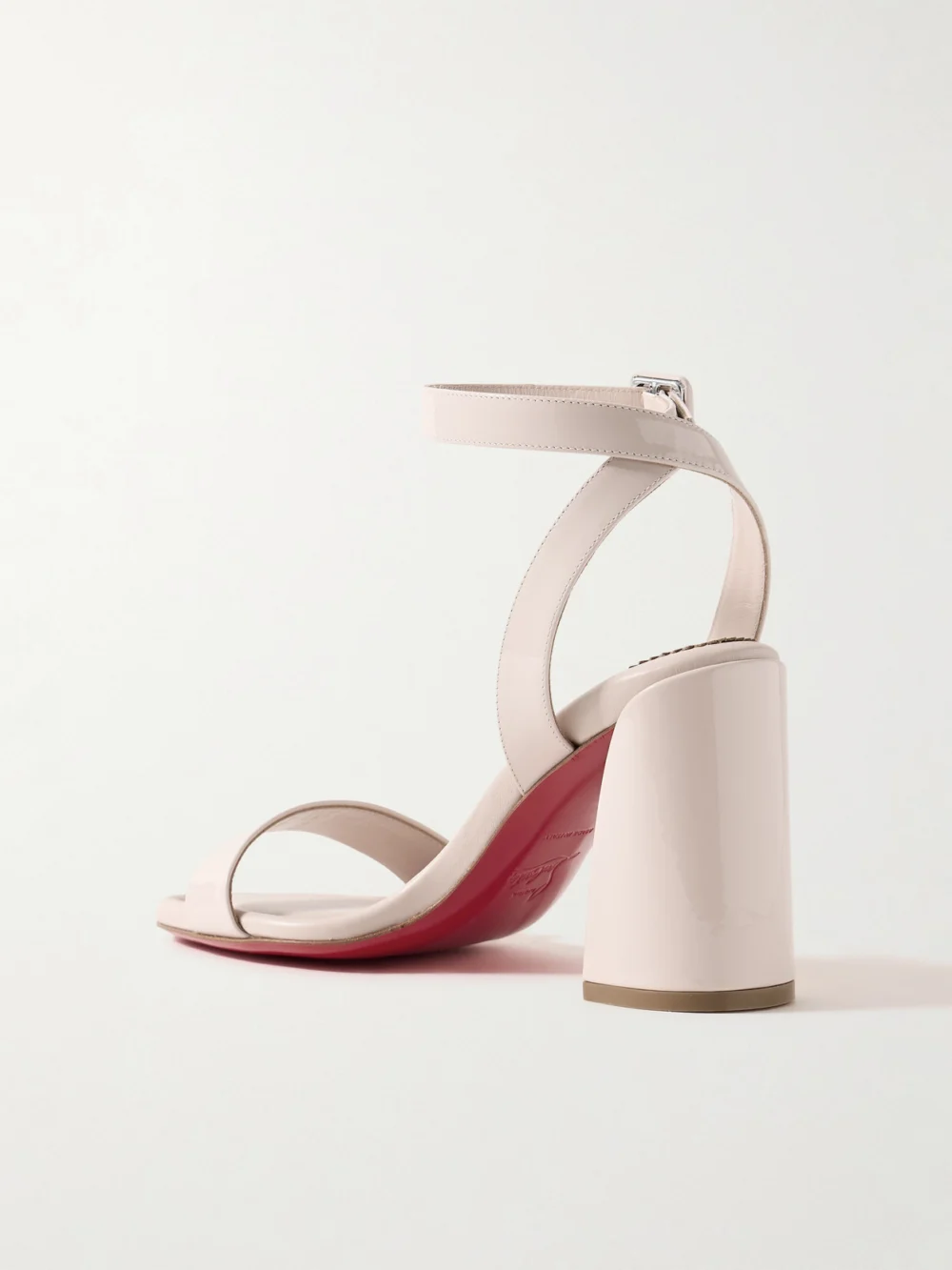 Back view of the Christian Louboutin Miss Sabina 85 Patent-leather Sandals