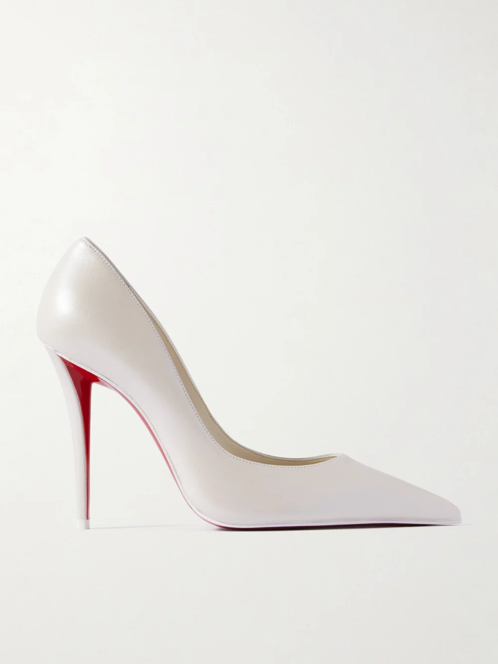 Christian Louboutin Miss Z 100 Leather Pumps in white