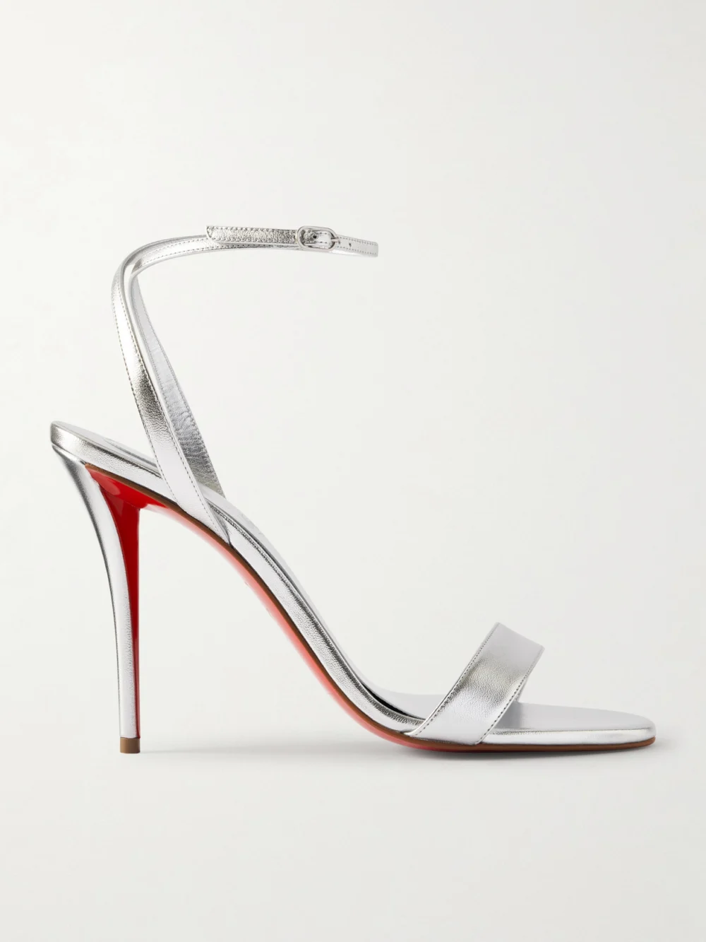 Christian Louboutin Miss Z 100 Metallic Leather Sandals in silver