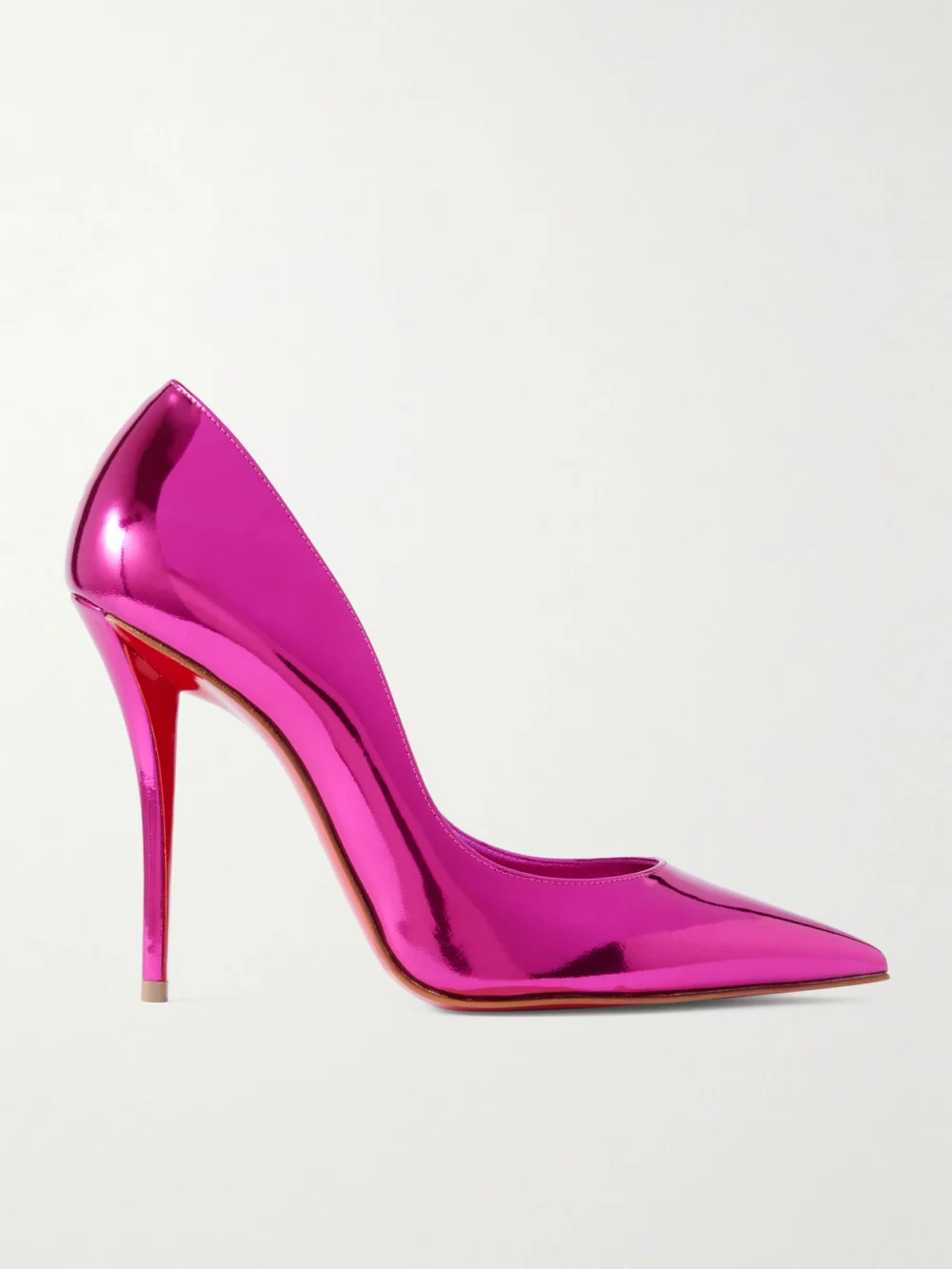 Christian Louboutin Miss Z 100 Mirrored-leather Pumps in pink