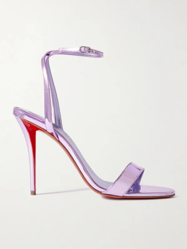 Christian Louboutin Miss Z 100 Mirrored-leather Sandals
