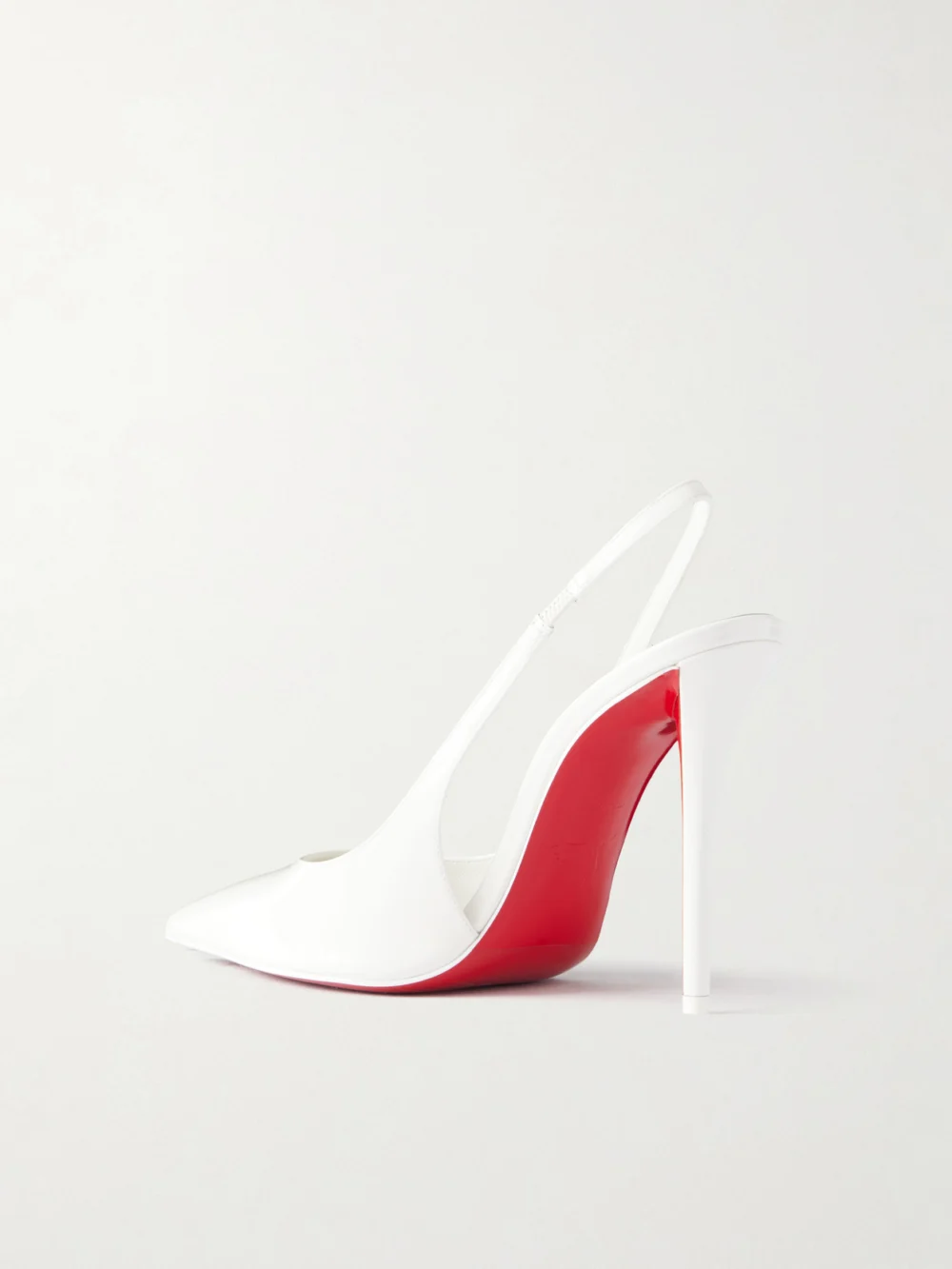 Back view of the Christian Louboutin Miss Z 100 Patent-leather Slingback Pumps