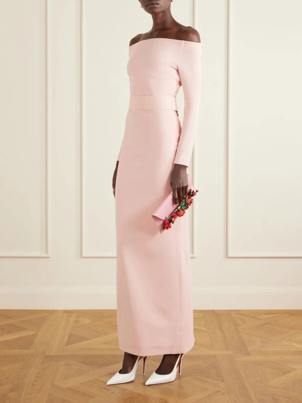 Christian Louboutin Miss Z 100 Patent-leather Slingback Pumps, styled view