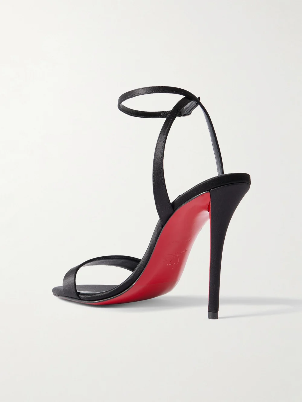Back view of the Christian Louboutin Miss Z 100 Satin Sandals