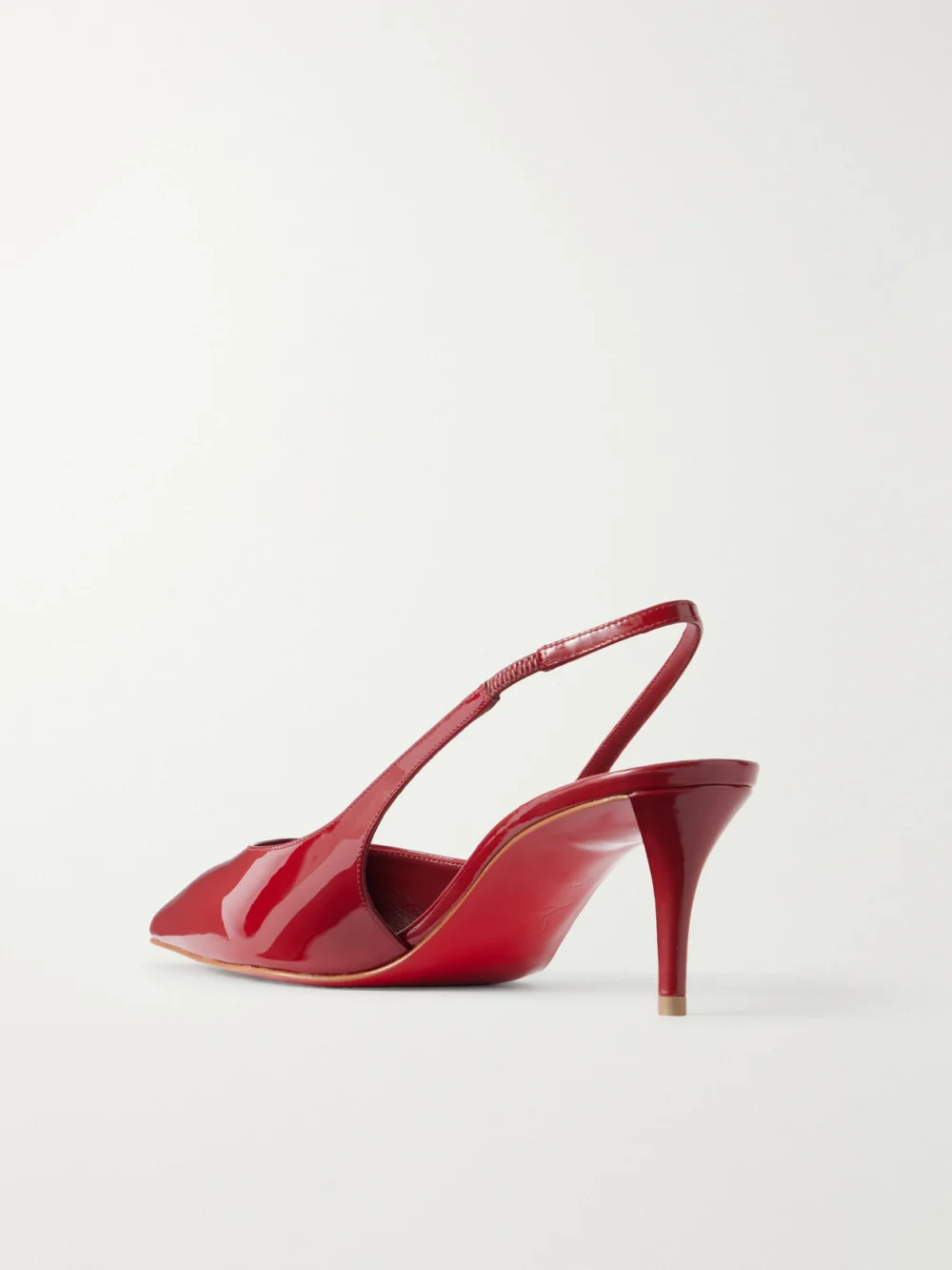 Back view of the Christian Louboutin Miss Z 60 Patent Leather Pumps