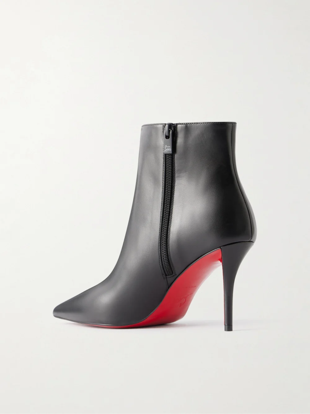 Back view of the Christian Louboutin Miss Z 80 Leather Ankle Boots