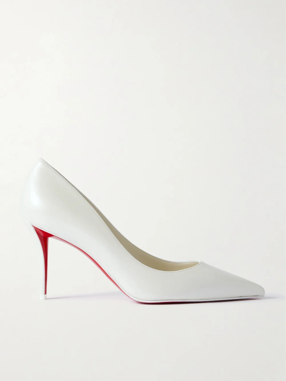 Christian Louboutin Miss Z 80 Leather Pumps in silver