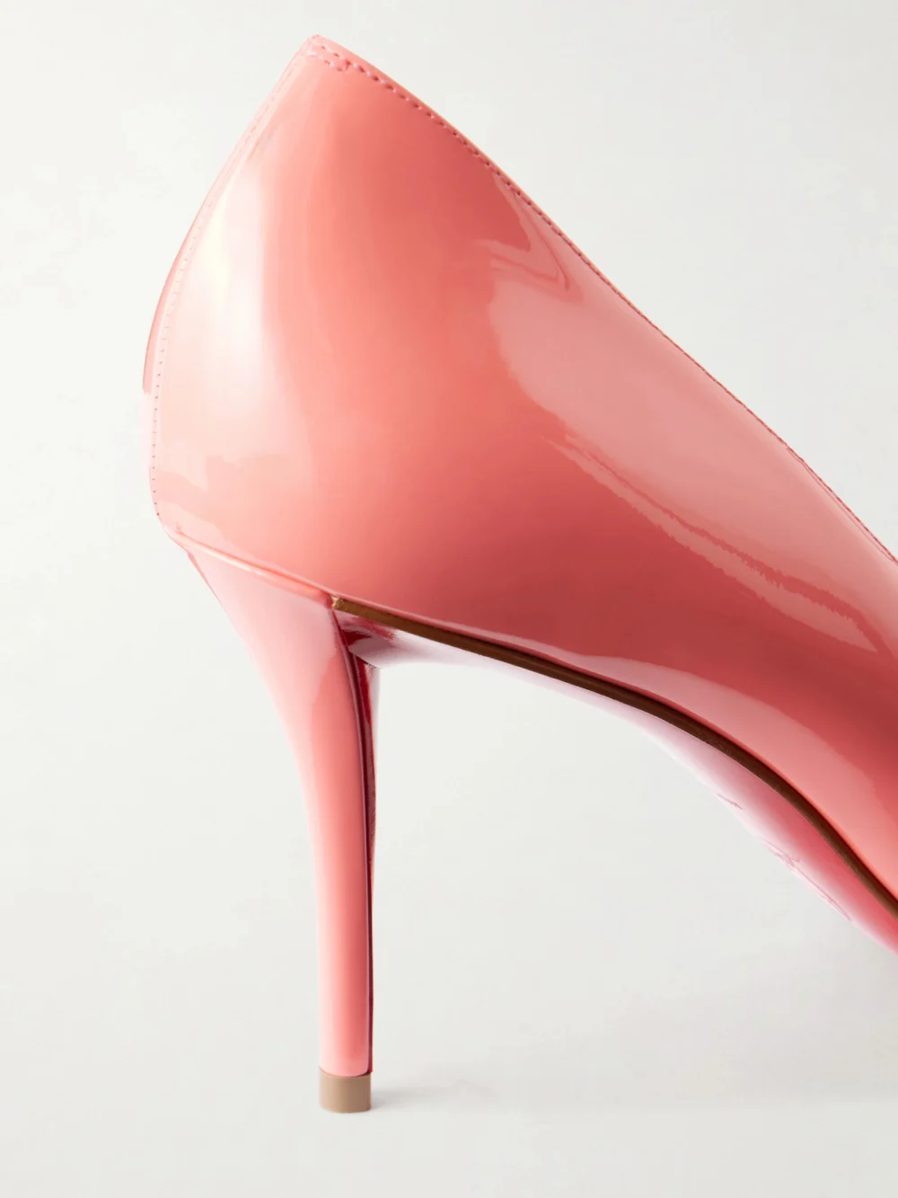 Close-up detail of the Christian Louboutin Miss Z 80 Patent-leather Pumps