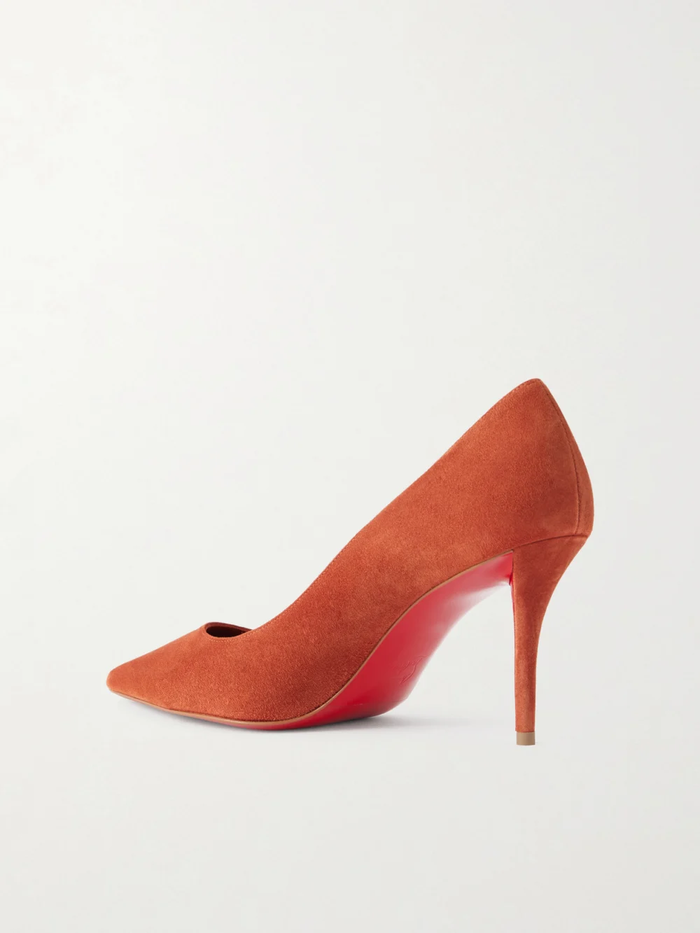 Back view of the Christian Louboutin Miss Z 80 Suede Pumps
