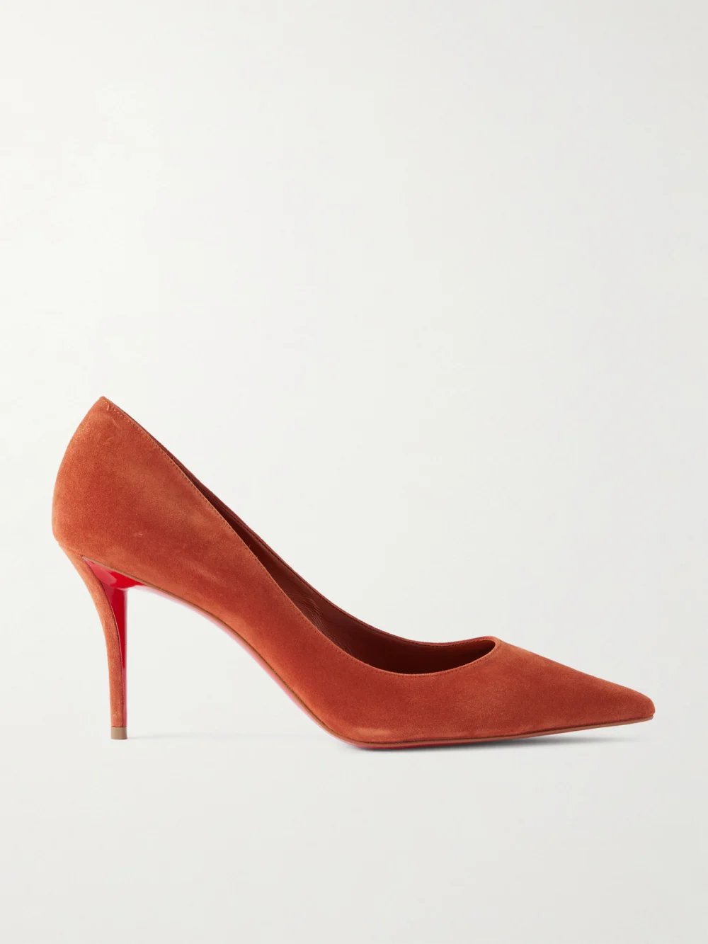 Christian Louboutin Miss Z 80 Suede Pumps in brick