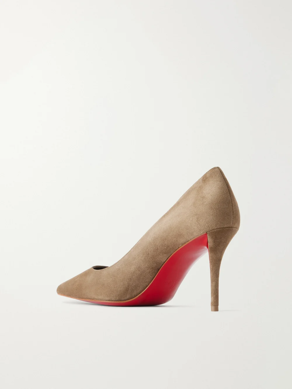Back view of the Christian Louboutin Miss Z 80 Suede Pumps