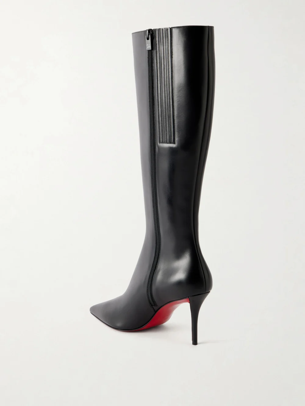 Back view of the Christian Louboutin Miss Z Botta 80 Leather Knee Boots