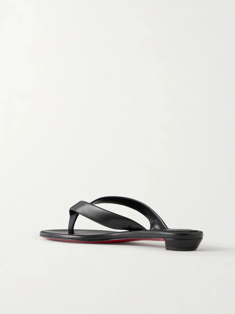 Back view of the Christian Louboutin Miss Z Leather Thong Sandals