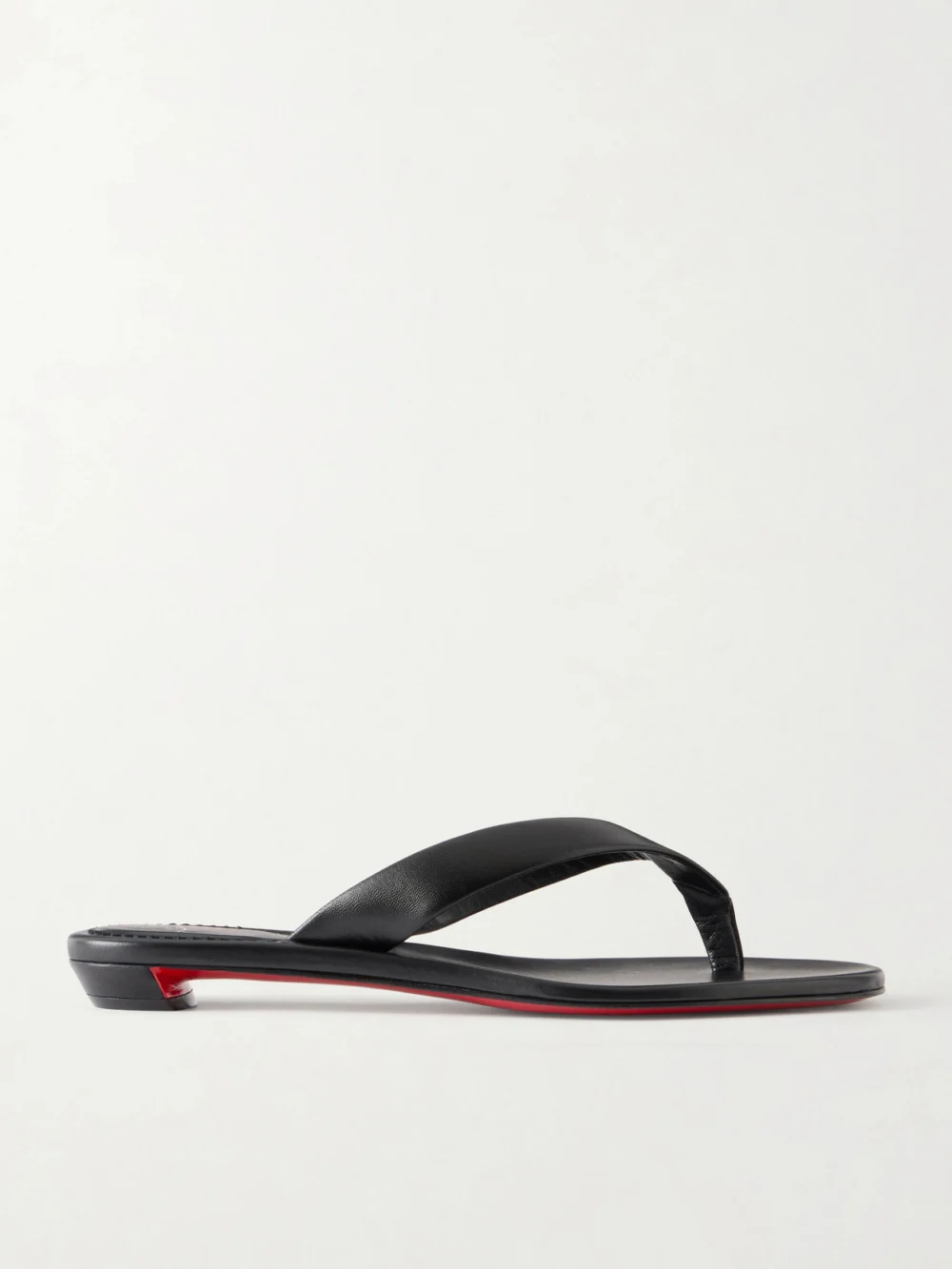 Christian Louboutin Miss Z Leather Thong Sandals in black