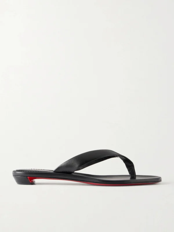 Christian Louboutin Miss Z Leather Thong Sandals