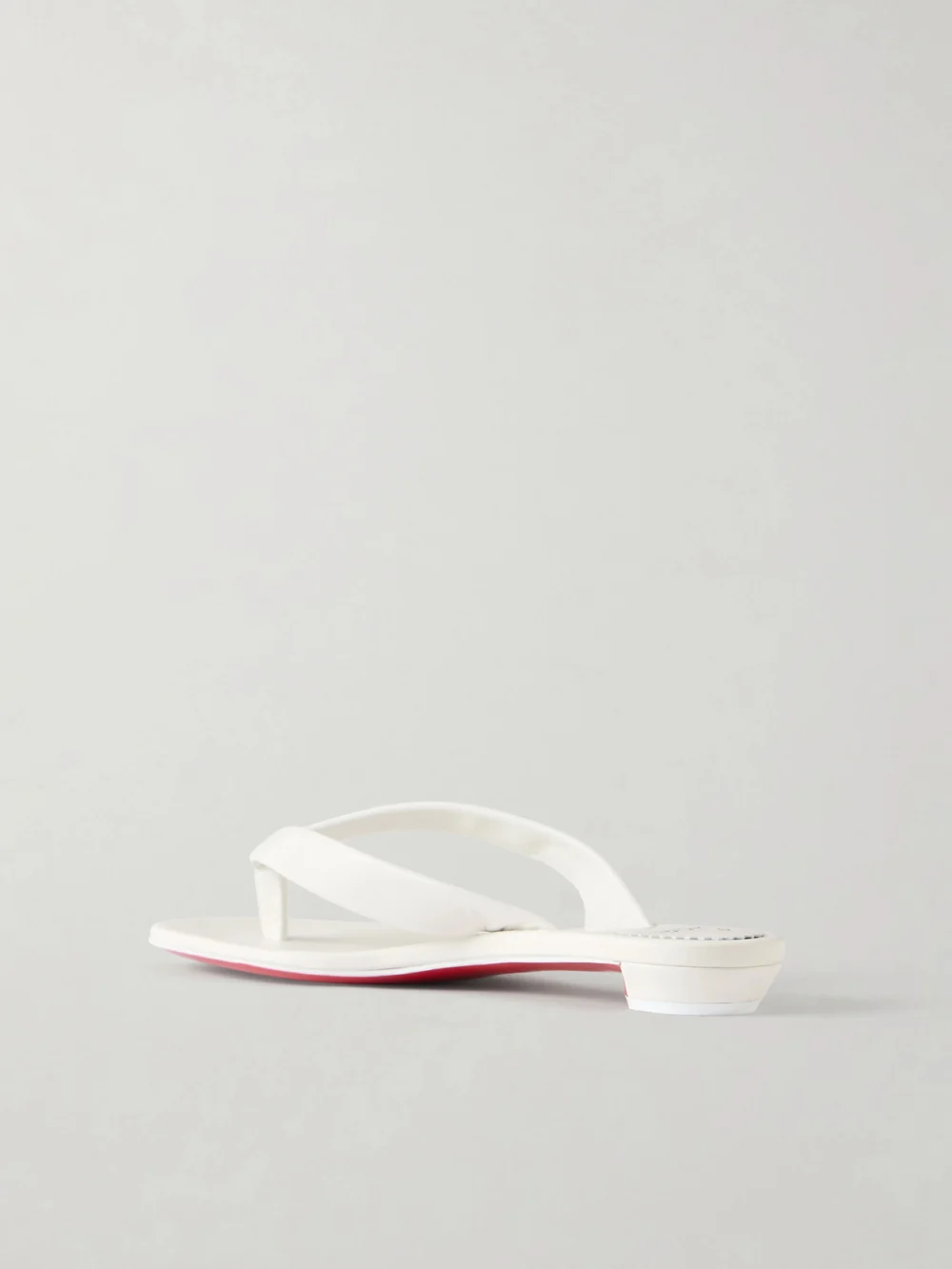 Back view of the Christian Louboutin Miss Z Leather Thong Sandals