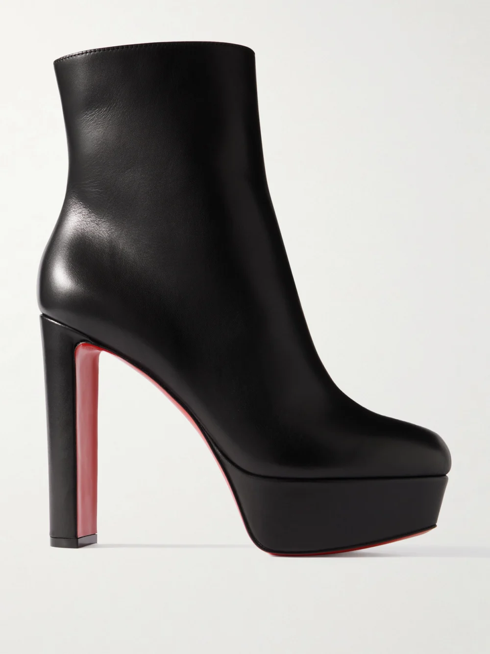 Christian Louboutin Movida 130 Leather Platform Ankle Boots in black