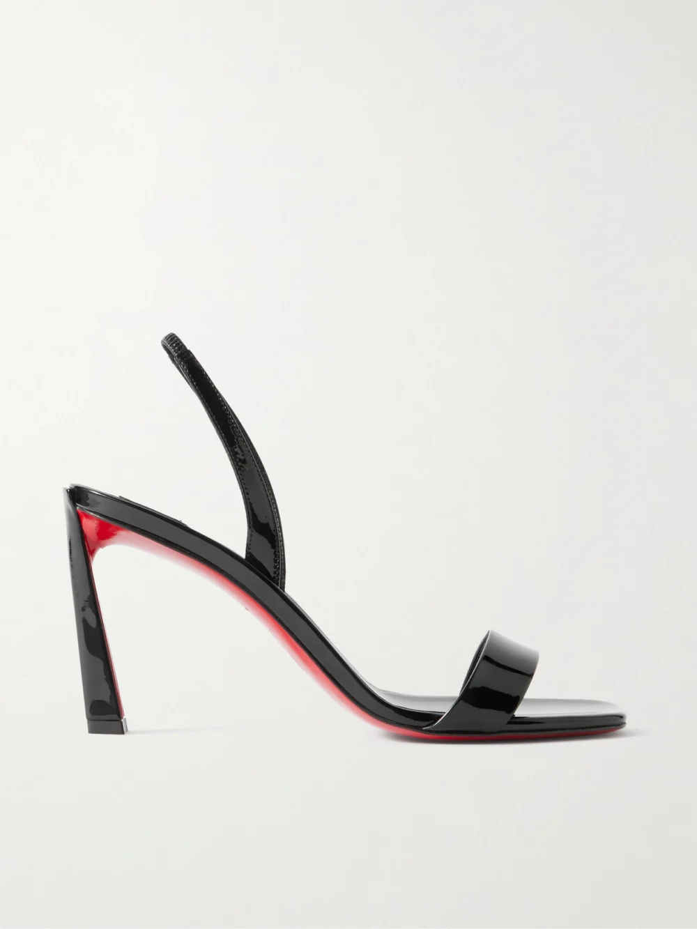 Christian Louboutin O Condora 85 Patent-leather Slingback Sandals in black