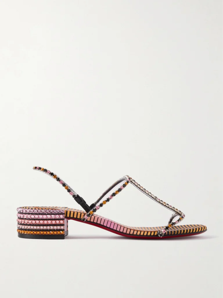 Christian Louboutin Queenie Crystal-embellished Pvc and Leather Sandals