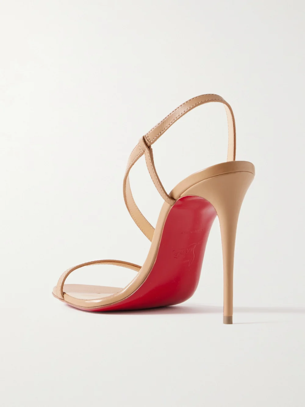 Back view of the Christian Louboutin Rosalie 100 Pvc-trimmed Leather Sandals